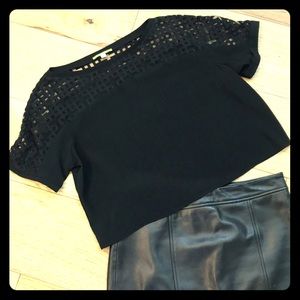 Gianni Bini Dressy Black Crop Top